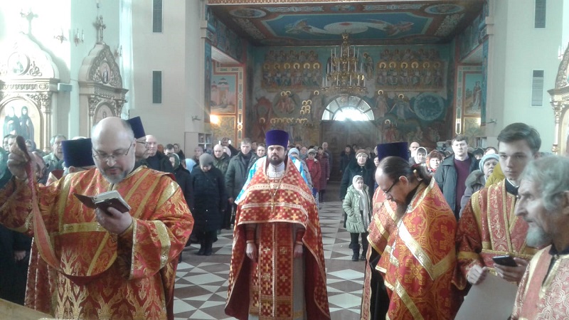 Празднование Собора новомучеников и исповедников Церкви Русской в храме Казанской иконы Божией Матери